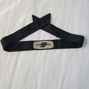 Naruto Black w/Metal Plate Headband Forehead Protector Anime Manga Series